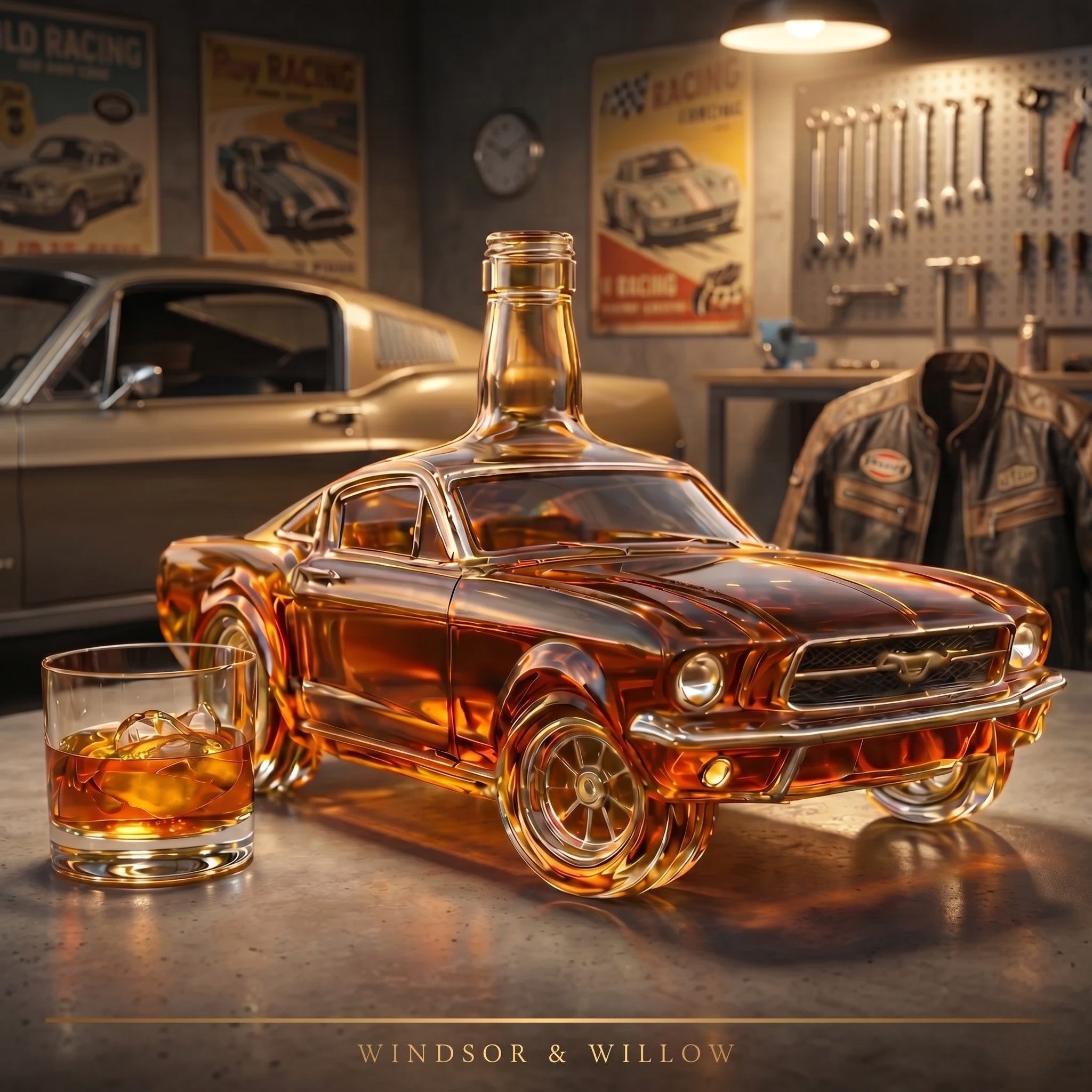 Edición Mustang - Licorera de Cristal