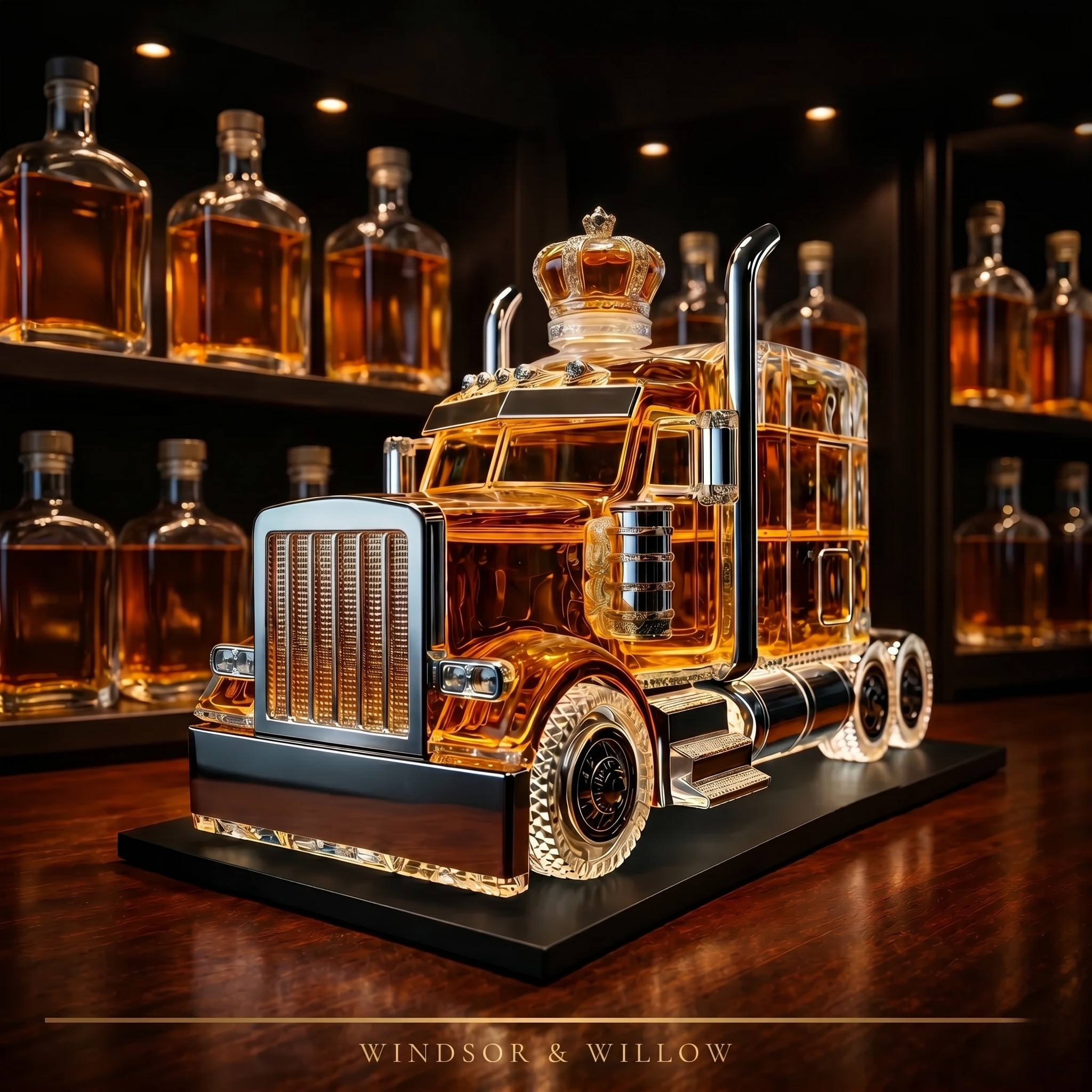 Edición Semi Truck - Licorera de Cristal