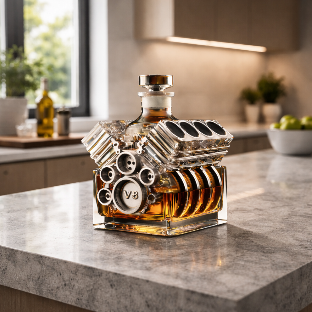 Edición Motor V8 - Licorera de Cristal