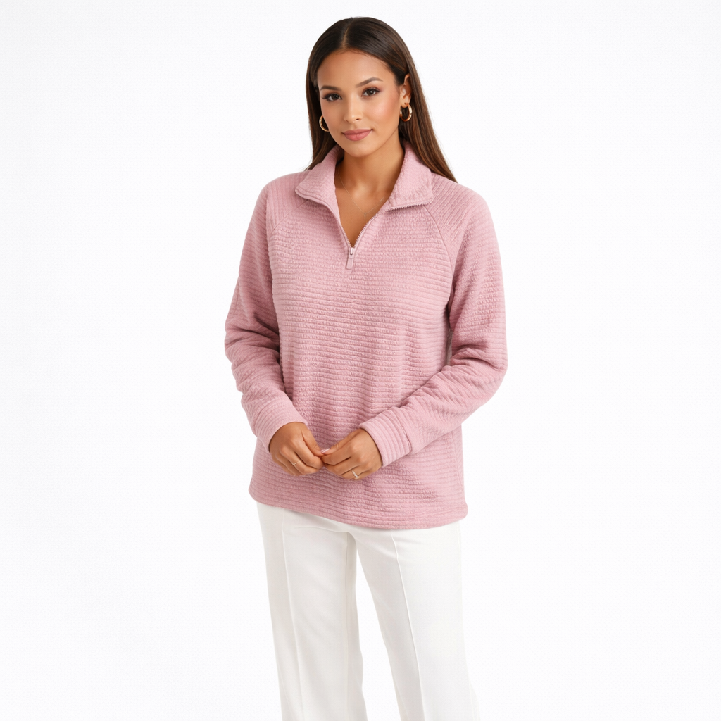 Helene | Sweater Cuello en V con Cierre