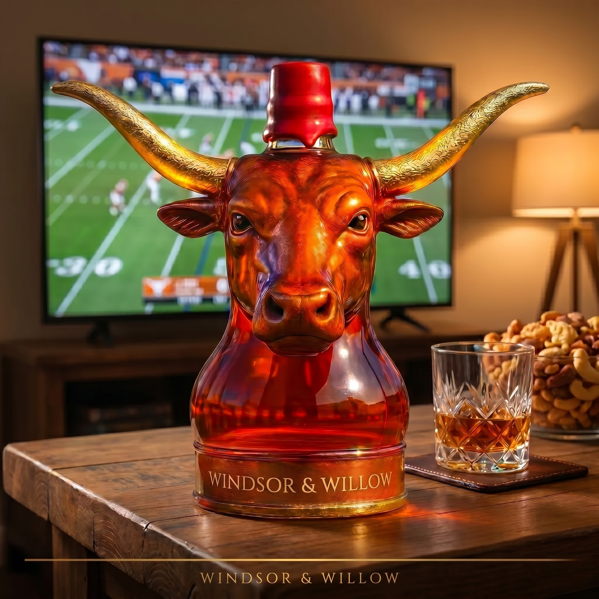 Edición Texas Longhorns - Licorera de Cristal