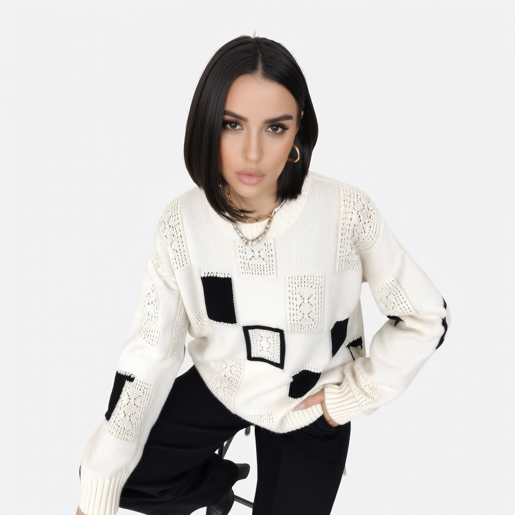 Alica | Sweater Estampado Geométrico