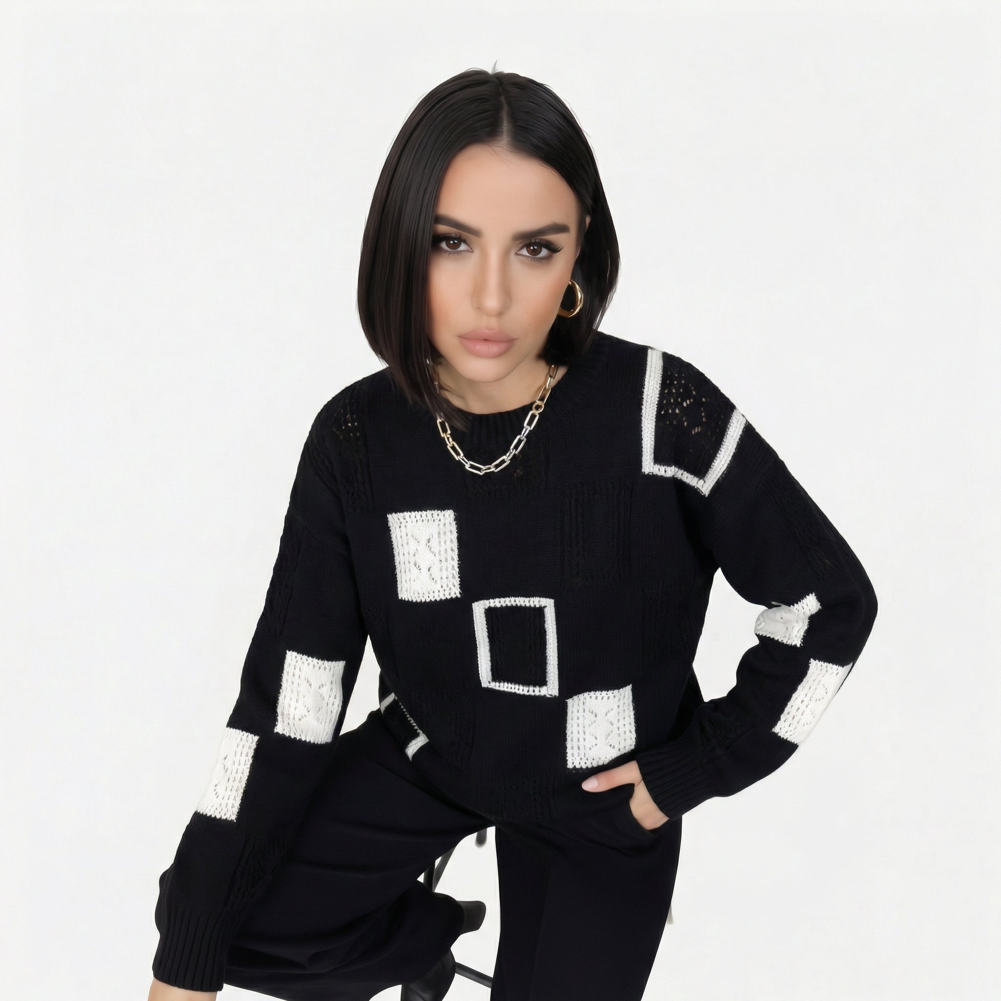 Alica | Sweater Estampado Geométrico