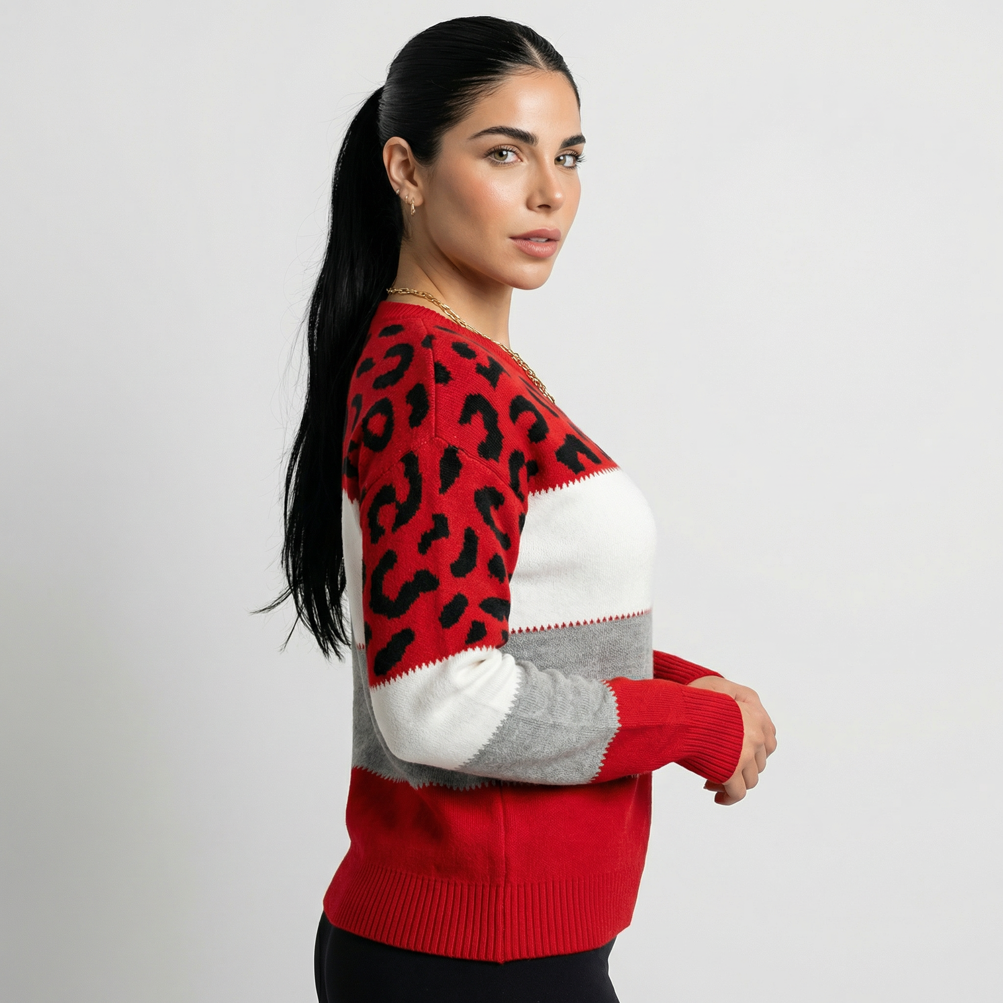 Eva | Sweater Elegante Estampado Leopardo