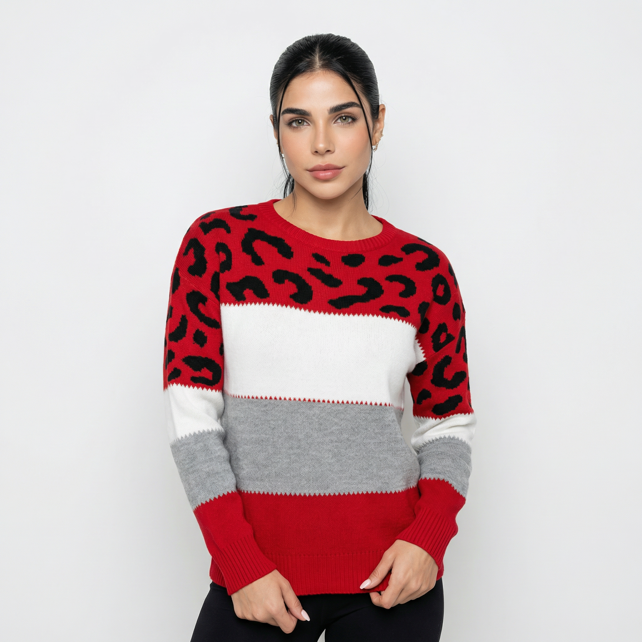 Eva | Sweater Elegante Estampado Leopardo
