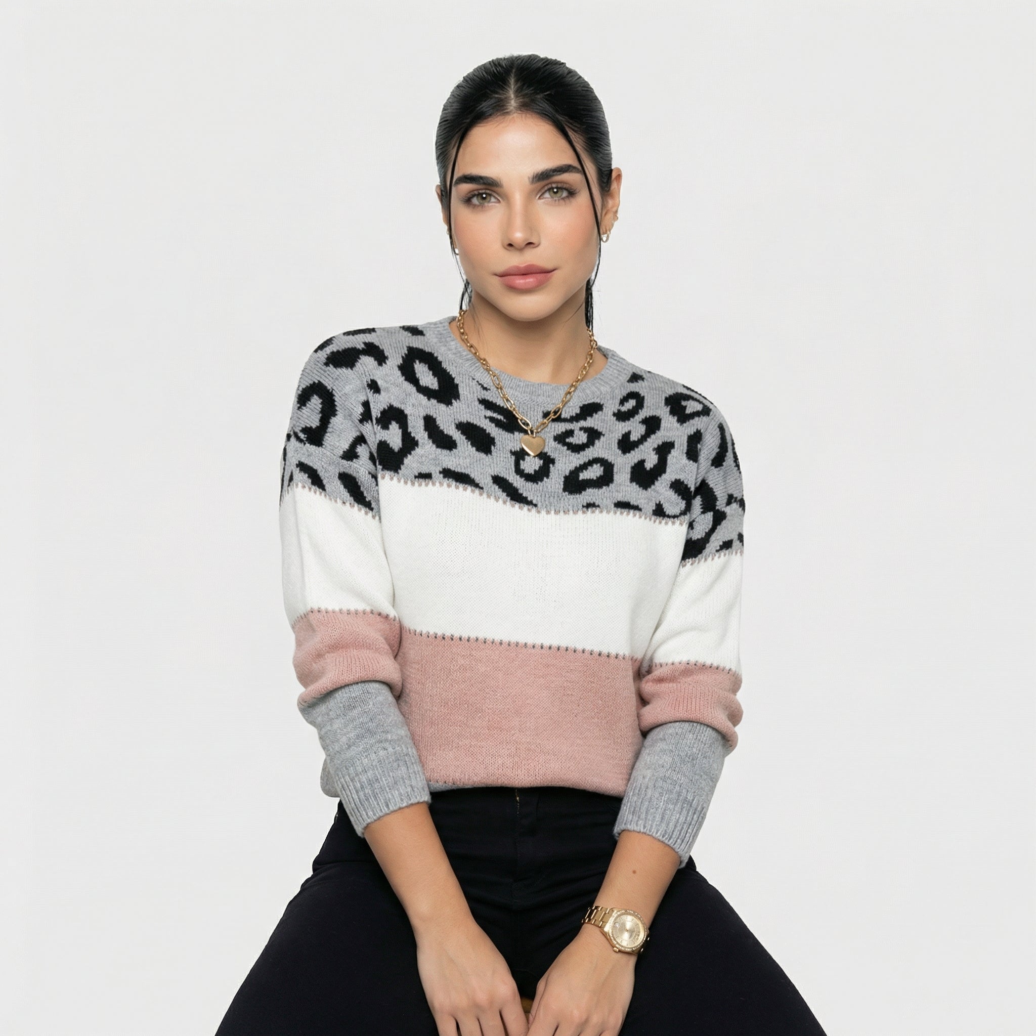 Eva | Sweater Elegante Estampado Leopardo
