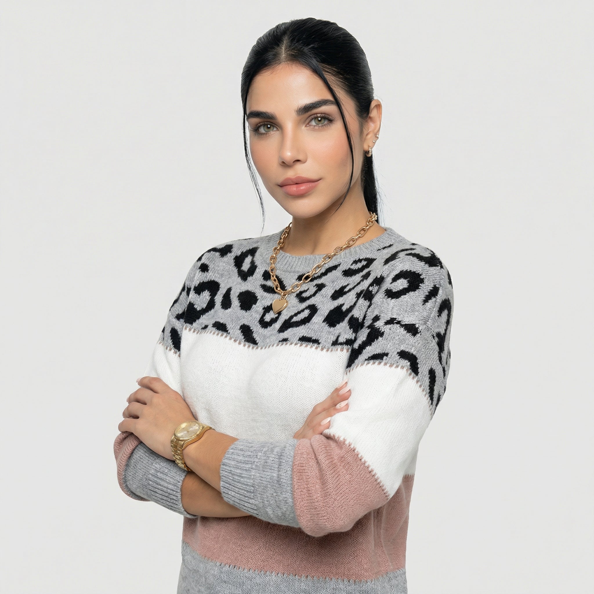 Eva | Sweater Elegante Estampado Leopardo